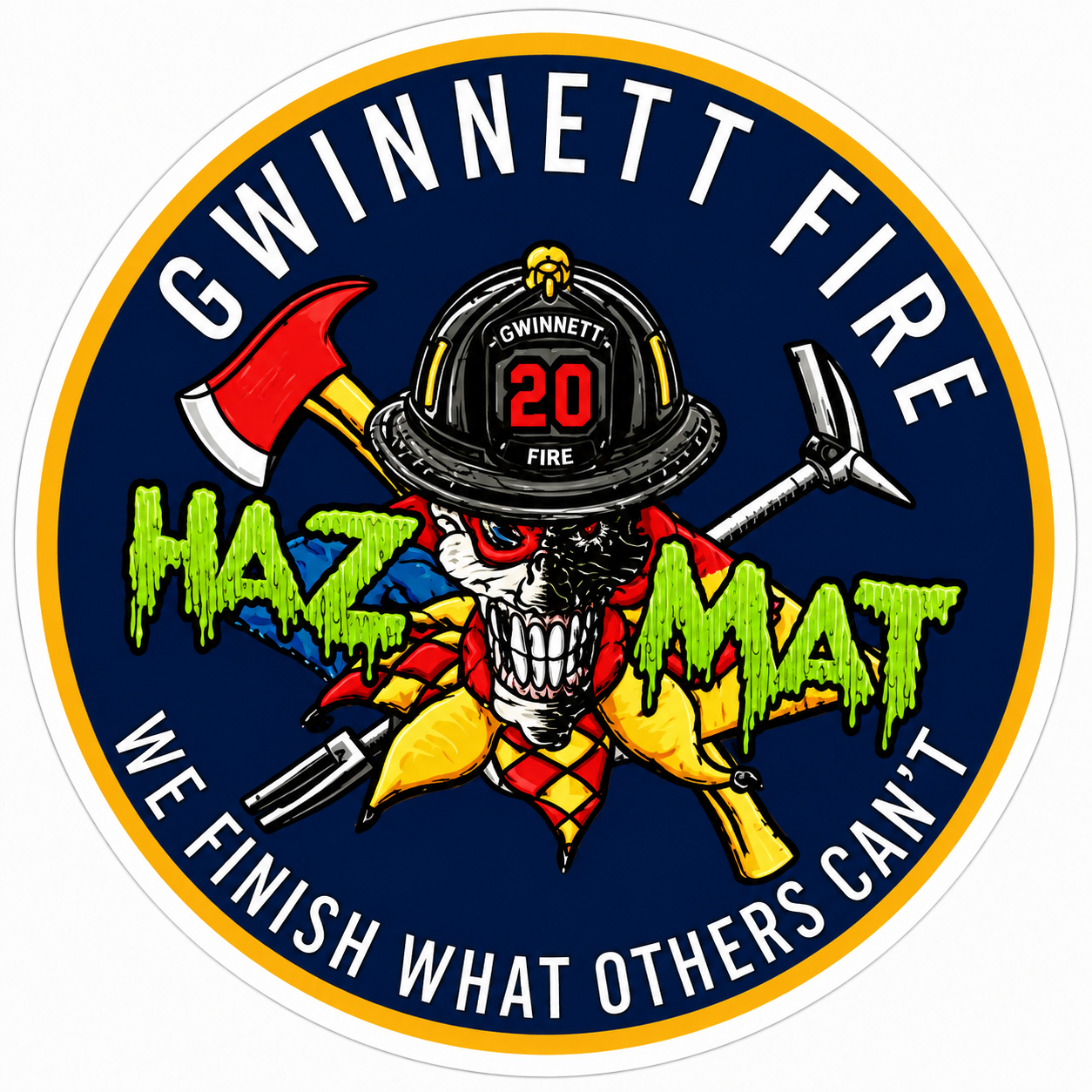 Gwinnett Fire Custom Decal or Magnet economy non-reflective decal