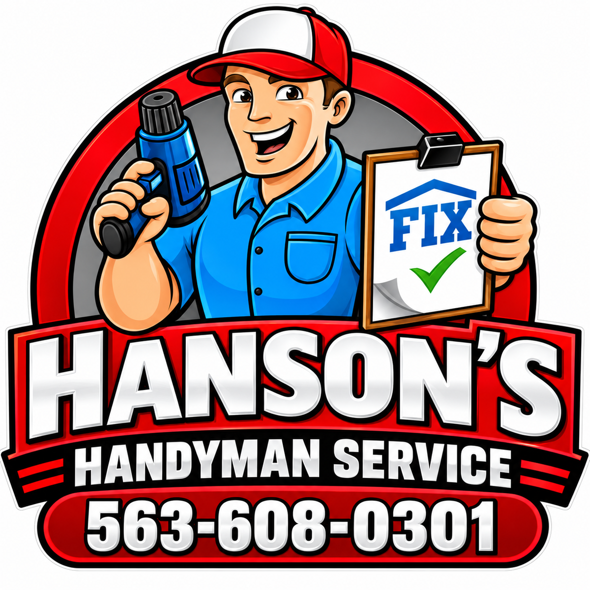 hansons ECONOMY Customer Decal Economy Bulk Decals (sqd.1)