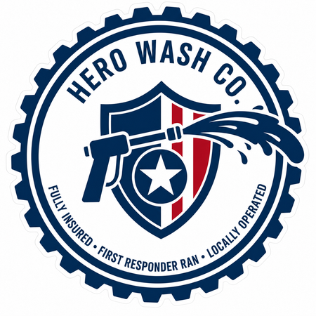 Hero Wash Company Customer Window or Helmet Decal economy non-reflective decal
