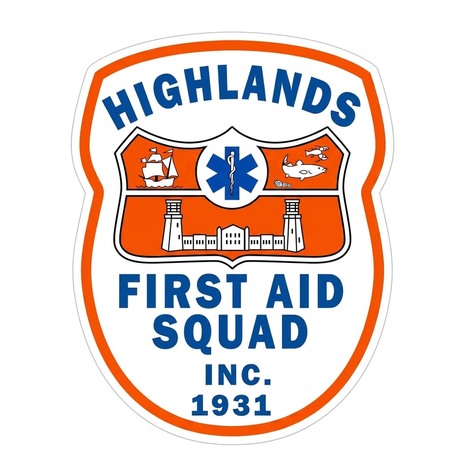 Highlands First Aid Squad Window/Helmet Decal or MAGNET
