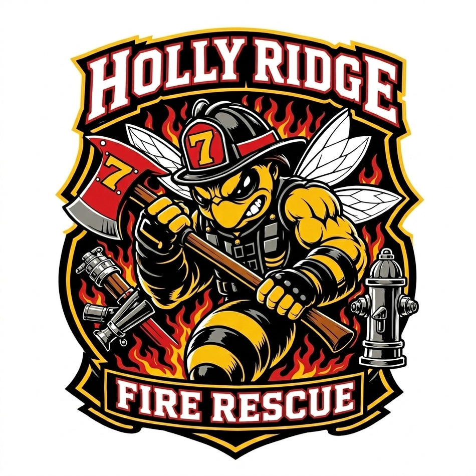 Holly Ridge Fire Rescue Photo Window/Helmet Decal or MAGNET (sqd.1)