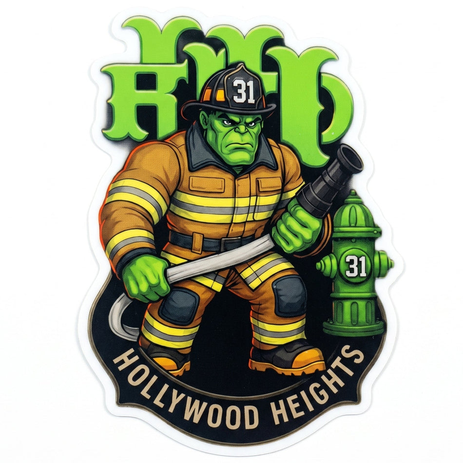 Hollywood Heights V2 Window/Helmet Decal or MAGNET (sqd.1)