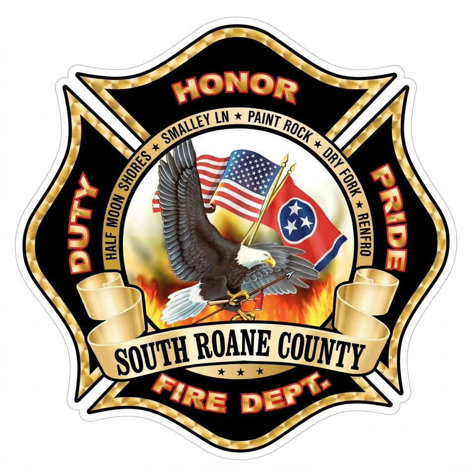 South Roane County Fire Window/Helmet Decal or MAGNET (sqd.1)