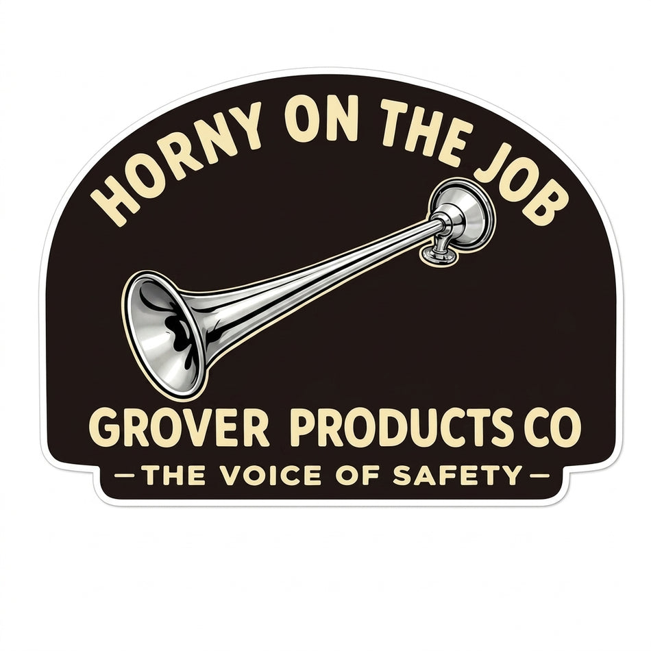 Grover Horny on the Job Window or Helmet Decal (rctd.1)
