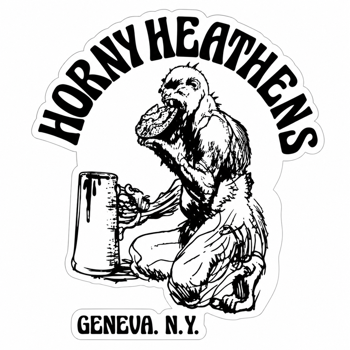 Horny Heathens Customer Decal or Magnet economy non-reflective decal