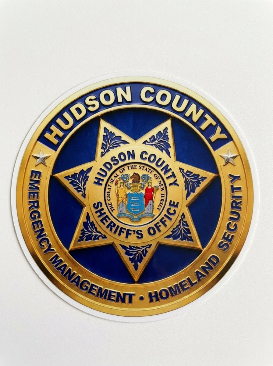 Hudson County Sheriff Window/Helmet Decal or MAGNET