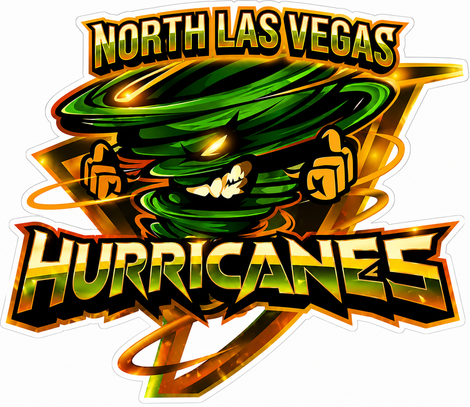 North Las Vegas Hurricanes Window or Helmet Decal (sqd.1)