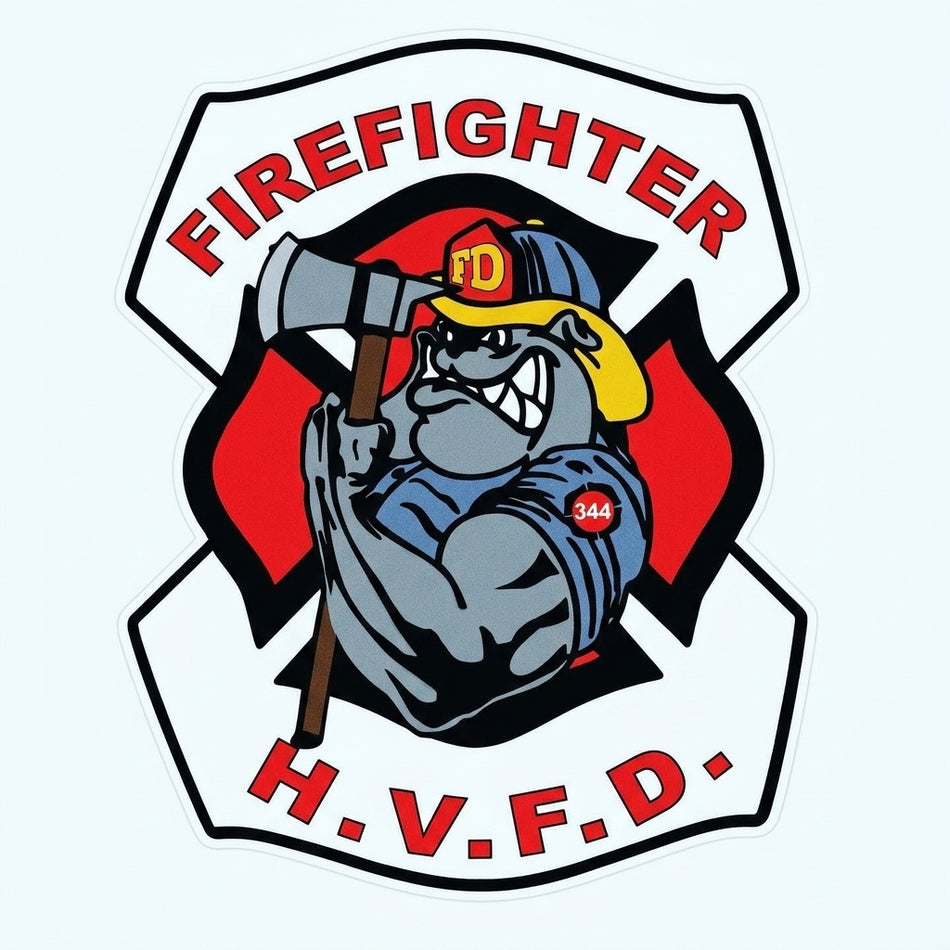 HVFD Firefighter Window/Helmet Decal or MAGNET (sqd.1)