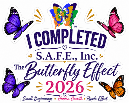 I Completed SAFE Sisters Window or Helmet Decal economy non-reflective decal