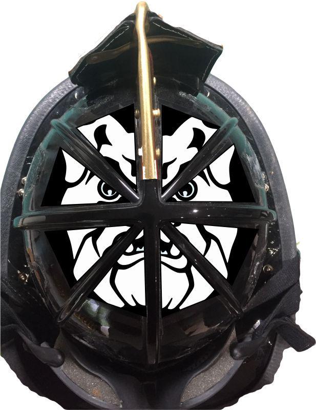 Firefighter Helmet Flag 8 Section Reflective BULLDOG Decal Helmet not included