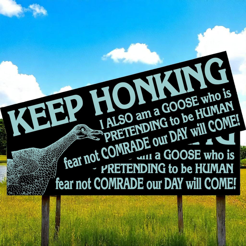 Keep Honking! Goose Espionage Bumper Stickers or Auto Magnets Set of 2