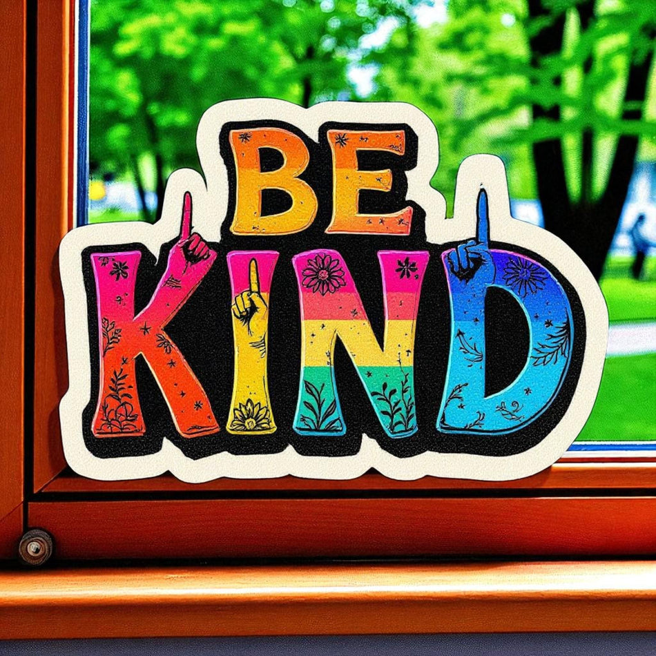 Be Kind Decal Equality Inclusion Diversity Love Car Bumper Sticker, Liberal Progressive Values, Democrat Feminist Gift, Human Rights Decal