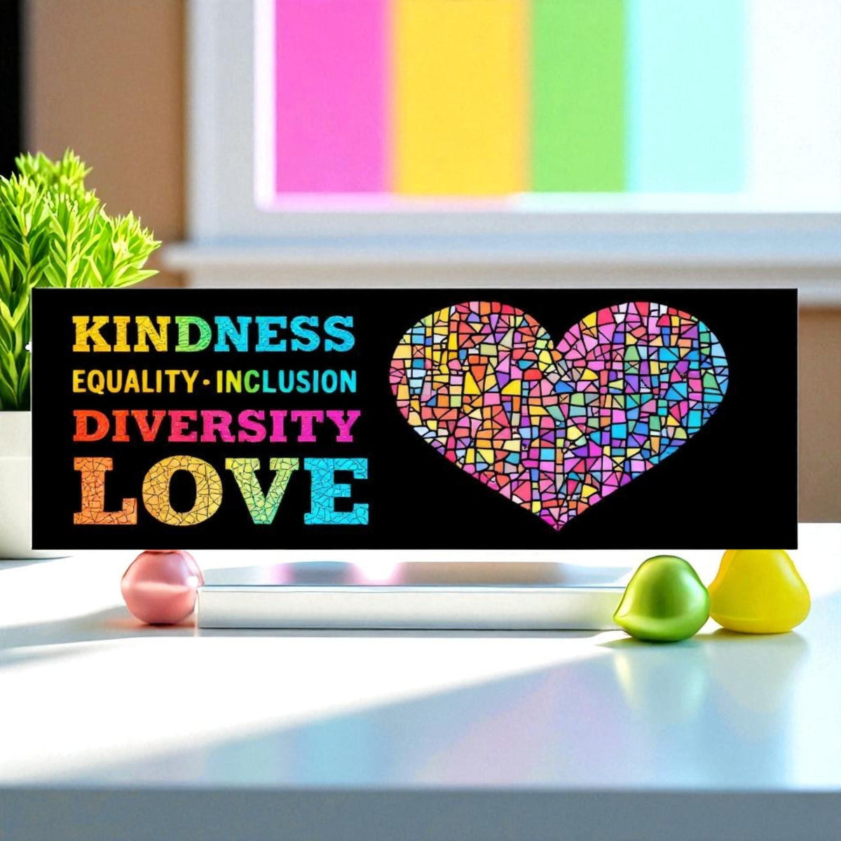 Inclusion Car Sticker Kindness Equality Decal Inclusion Diversity Love Car Bumper Sticker, L ...