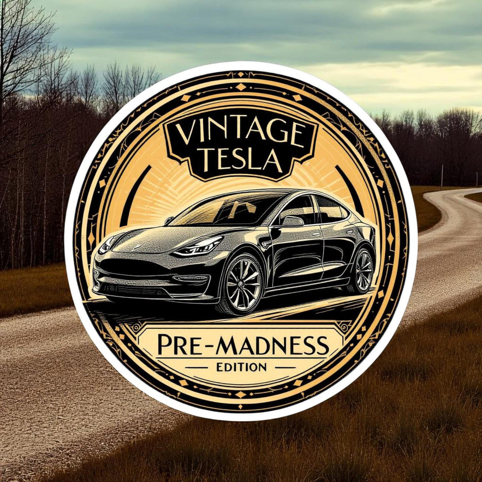 Funny Anti Elon Vintage Pre Madness Edition Sticker Vinyl Car Bumper Decal Anti EV Vehicle Vintage Tesla Window Sticker