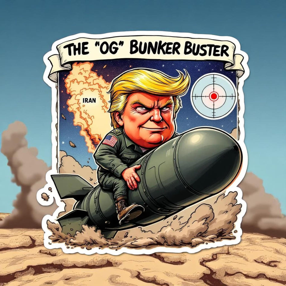 Trump Midnight Hammer Bunker Buster Stealth Plane Political Window Sticker Decal | Operation Midnight Hammer Decal | Window Sticker |