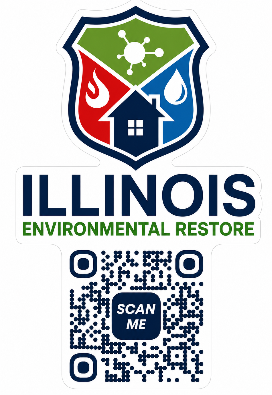 Illinois Environmental Restore Customer Decal – Economy Bulk Decals sqd.1