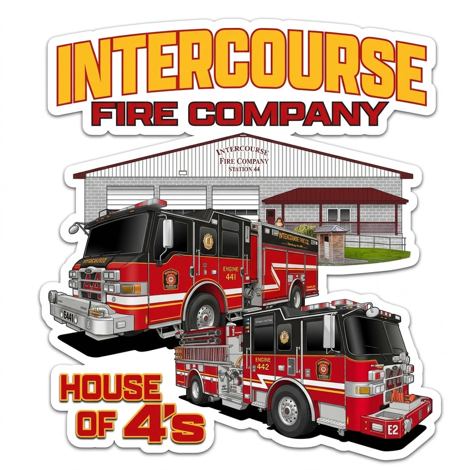 Intercourse House of 4's Window/Helmet Decal or MAGNET (sqd.1)