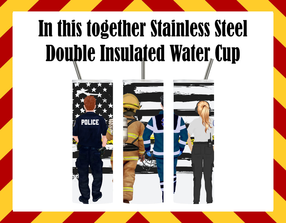 Stainless Steel Cup -  In this together Design Hot/Cold Cup