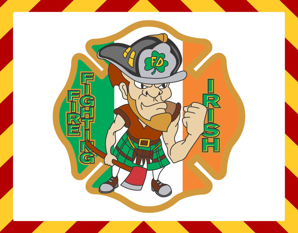 Window Decal - Irish Firefighter Maltese Decal