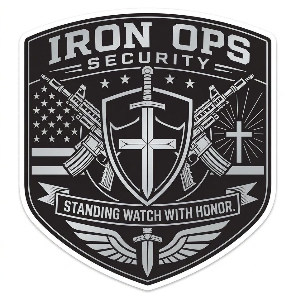 Iron Ops Security Helmet Window/Helmet Decal or MAGNET (sqd.1)