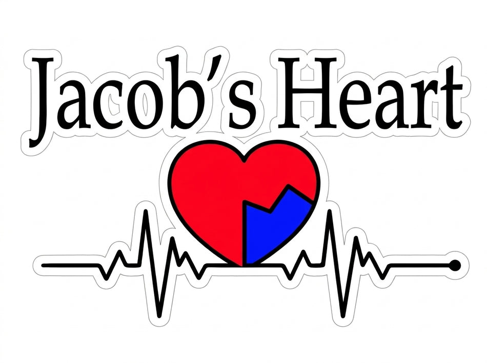 Jacob's Heart Window or Helmet Decal (rctd.1)