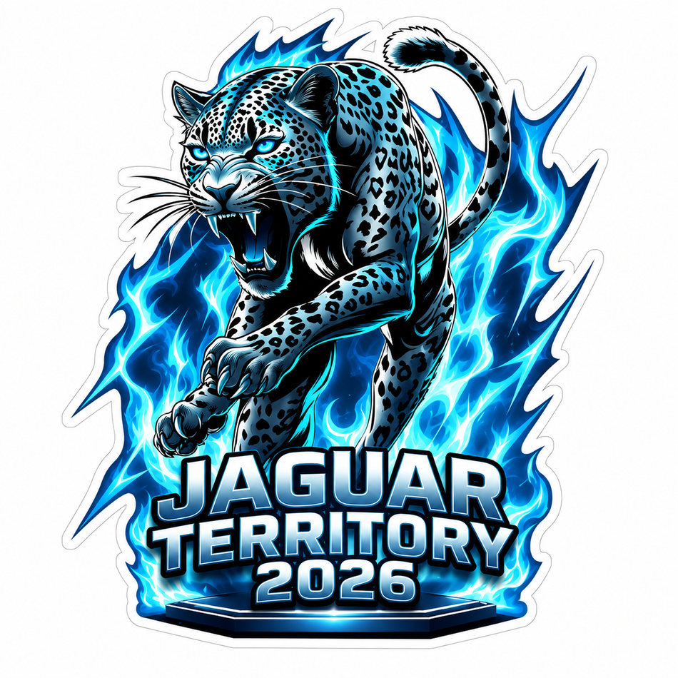 Jaguar Territory Window or Helmet Decal (sqd.1)