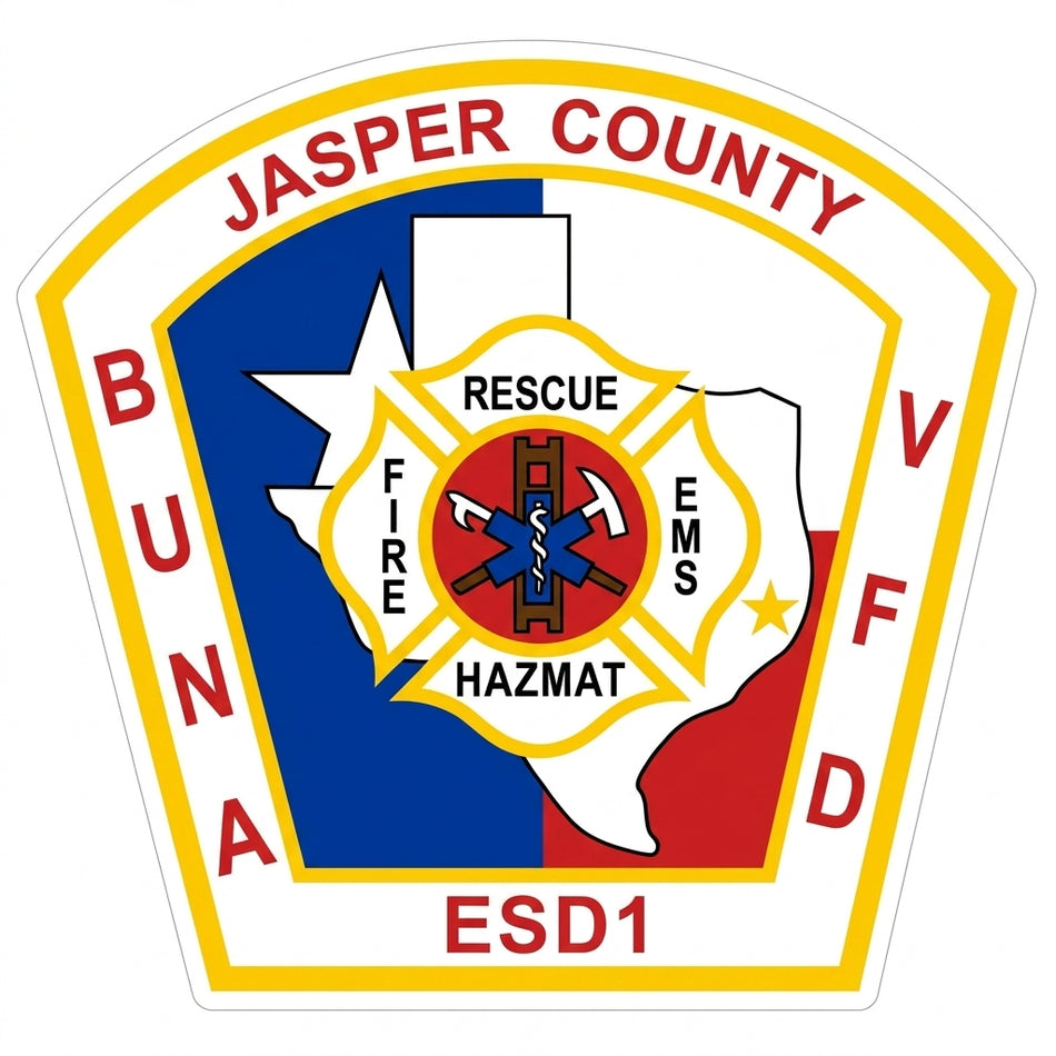 Jasper County ESD1 Window/Helmet Decal or MAGNET (sqd.1)