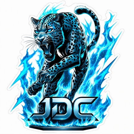 JDC Jaguar Window or Helmet Decal economy non-reflective decal