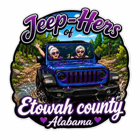 Jeep of Hers Customer Window or Helmet Decal economy non-reflective decal