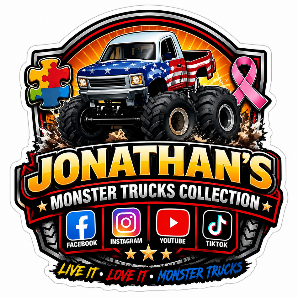 Jonathans Monster Truck Customer Decal – Economy Bulk Decals sqd.1