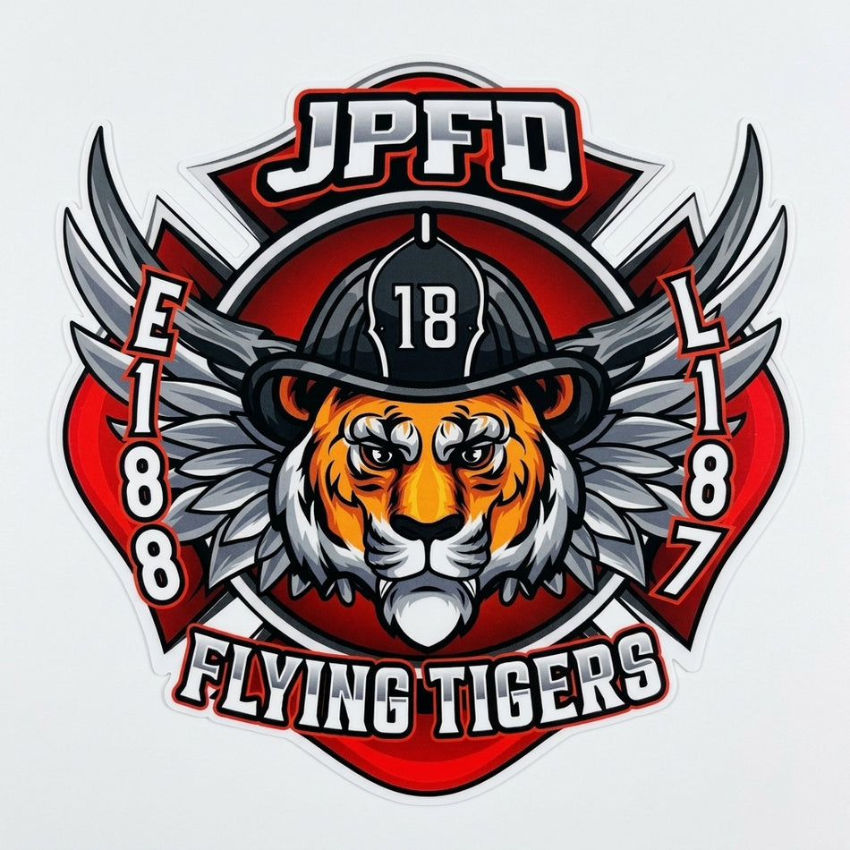 JPFD Flying Tigers Window/Hardhat Decal