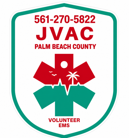 JVAC Palm Beach County Customer Window or Helmet Decal economy non-reflective decal