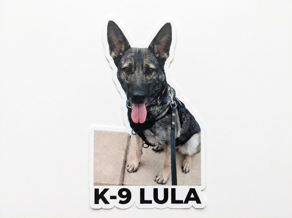 K9 Lula Window/Helmet Decal or MAGNET (sqd.1)