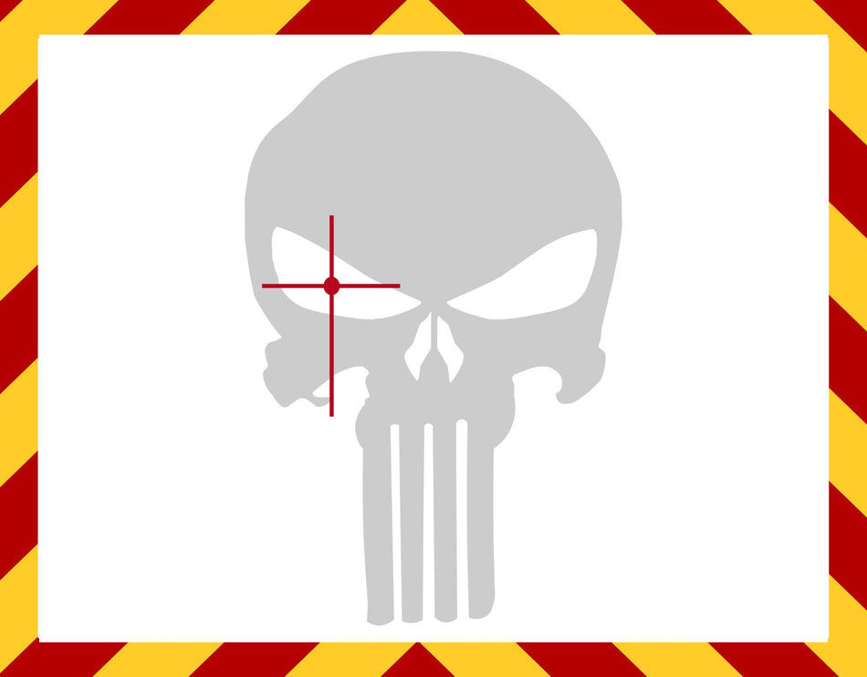 Chris Kyle White/Red Punisher Skull Decal