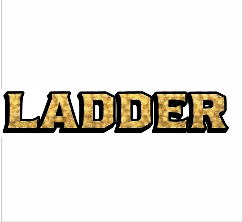 Goldleaf Look Ladder Sticker 24"x5" Window Sticker