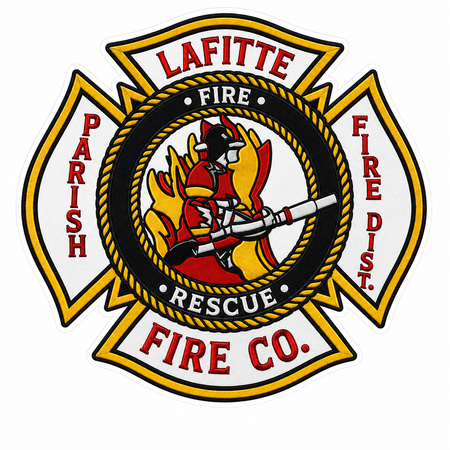Lafitte Fire Company Customer Window or Helmet Decal economy non-reflective decal