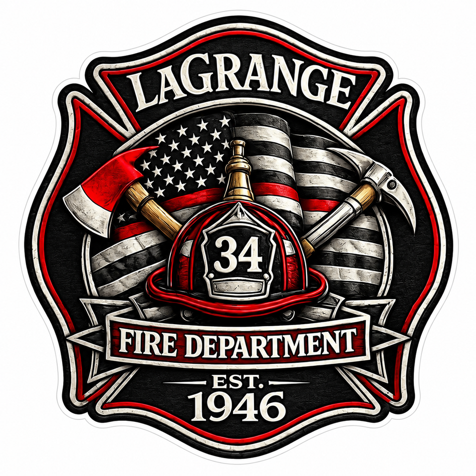Lagrange Fire Department Customer Decal or Magnet (sqd.1)