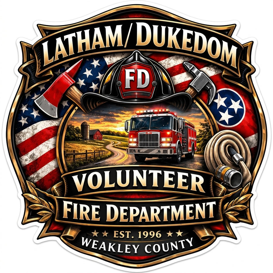 Latham Dukedom VFD Window/Helmet Decal or MAGNET (sqd.1)