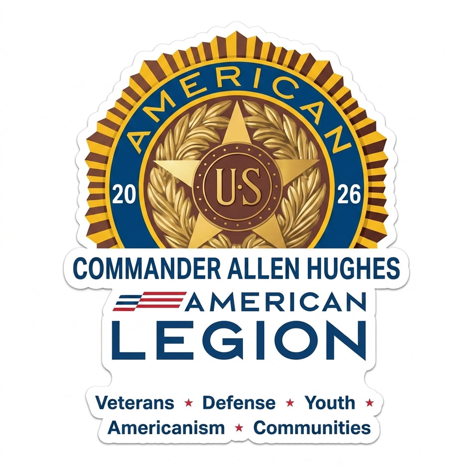 Allen Hughes Americal Legion Window/Hardhat Decal