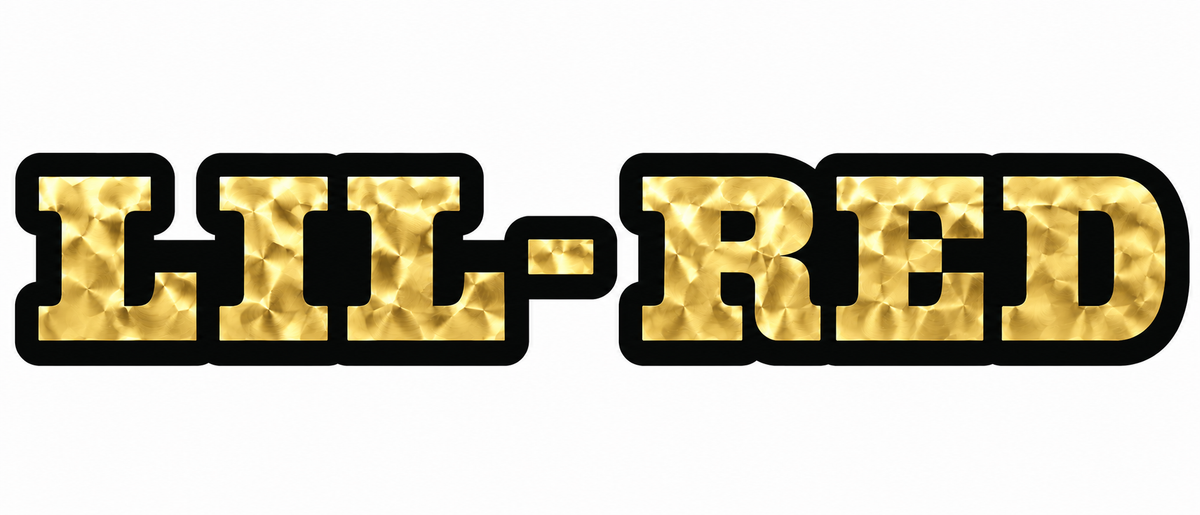 Lil-Red Gold/Black Lettering Window or Helmet Decal economy bulk decal