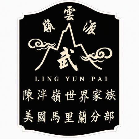 Ling Yun Pai Window or Helmet Decal economy non-reflective decal