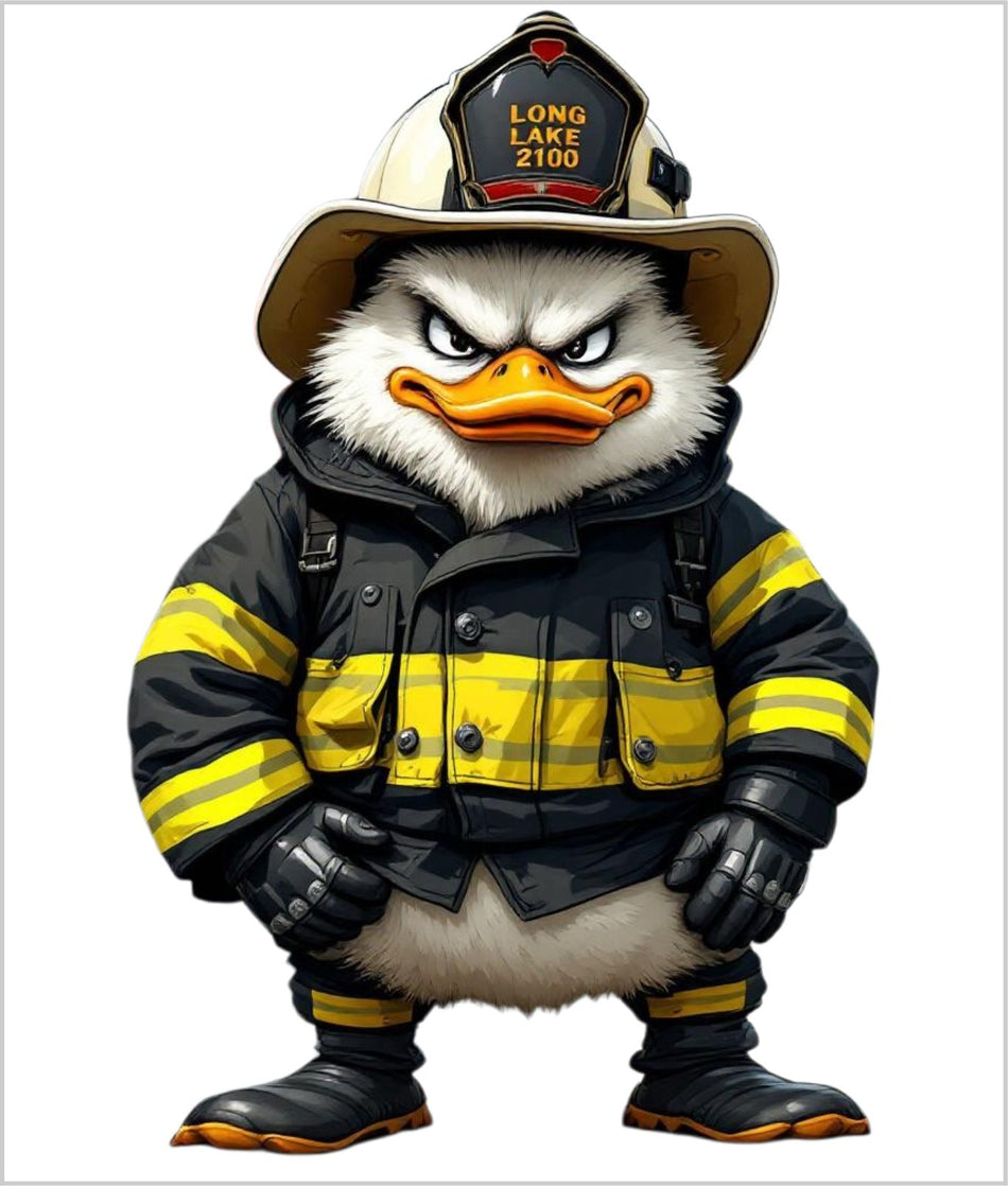 Firefighter Long Lake 2100 Duck Firefighter AI Generated Decal