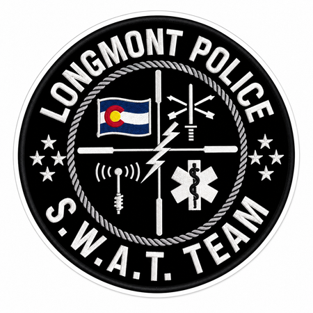 Longmont Police SWAT Customer Window or Helmet Decal economy non-reflective decal