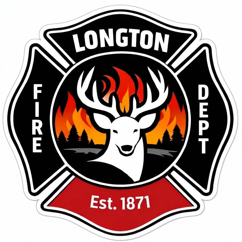 Longton Fire Dept Window/Helmet Decal or MAGNET
