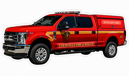 Louisville Fire Vehicle Window or Helmet Decal economy bulk decal