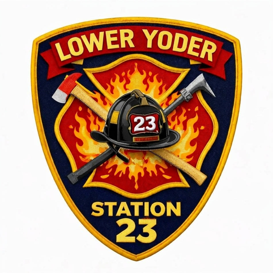 Lower Yoder Fire Window/Helmet Decal or MAGNET (sqd.1)