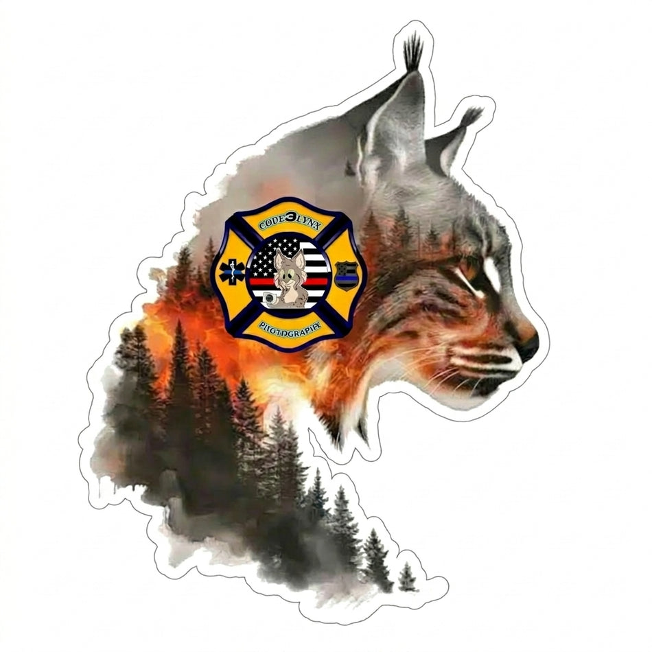 Code3Lynx Lynx with Maltese Window/Helmet Decal or MAGNET