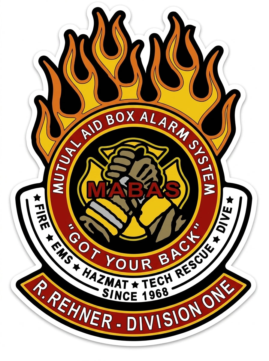 Mabas Division One Window/Helmet Decal or MAGNET (sqd.1)