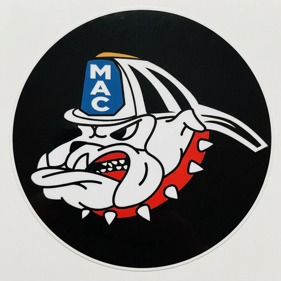 MAC Bulldog Circle Window/Helmet Decal or MAGNET (sqd.1)