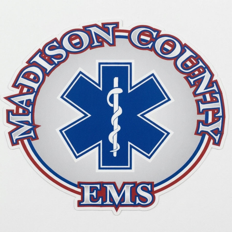 Madison County EMS Window/Helmet Decal or MAGNET (sqd.1)